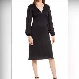 All in Favor Black Long Sleeve Dress Classic cocktail boho grunge career casual